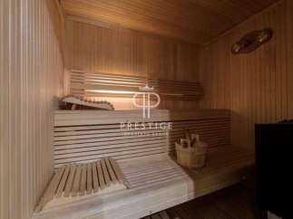 Step into your private oasis with this stunning sauna.