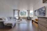Experience breathtaking mountain views from this stunning living space.