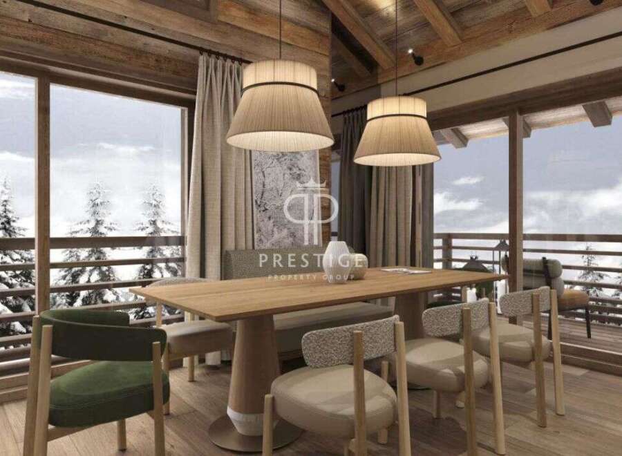 Experience luxury living in this stunning property, featuring a beautifully designed dining area.