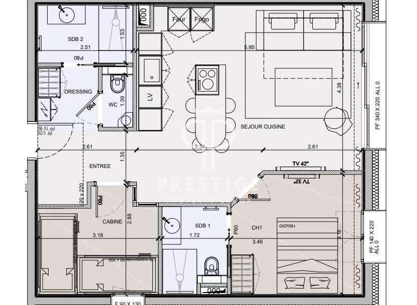 Discover a modern apartment with a well-designed layout.