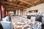 Experience rustic elegance in this stunning dining room.