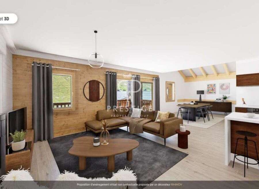 This stunning property boasts a modern interior design with a cozy and inviting atmosphere.
