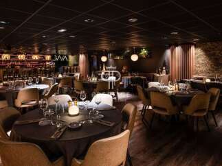 Step into the epitome of elegance at this stunning restaurant.