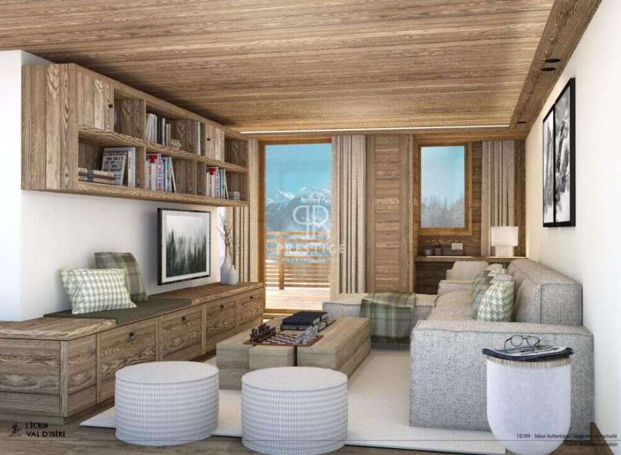 Experience luxury living in this stunning property, featuring exquisite wooden interiors and a cozy ambiance.