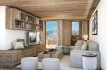 Experience luxury living in this stunning property, featuring exquisite wooden interiors and a cozy ambiance.