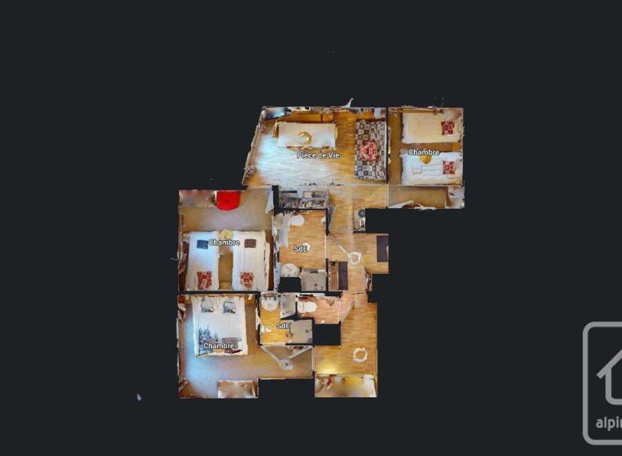 This charming apartment boasts three bedrooms, perfect for families or groups.