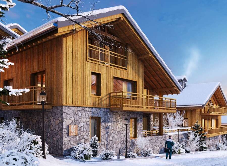 Experience the charm of a winter wonderland in this stunning chalet.