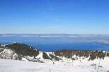 Ski resort with breathtaking views of Lake Geneva.
