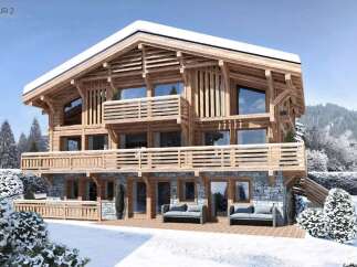 This stunning chalet boasts a prime location with breathtaking mountain views.