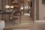 Luxurious chalet with stunning wooden interiors and a spacious layout.