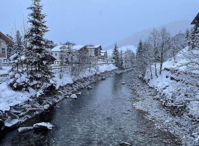 Experience the serene beauty of this winter wonderland property.