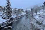 Experience the serene beauty of this winter wonderland property.