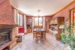 This charming property boasts a cozy dining area, perfect for intimate gatherings.