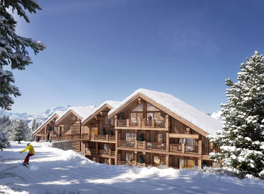 Experience the ultimate alpine escape in these stunning wooden chalets.