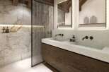 Experience luxury in this stunning bathroom.