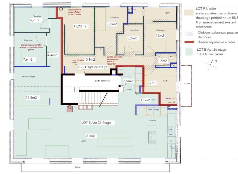 Discover a beautifully designed apartment with a total area of 100.