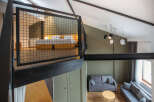 Discover a stylish loft apartment with a modern design.