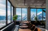 Enjoy breathtaking mountain views from this stunning cafe.