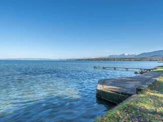 Lakefront property with private access.