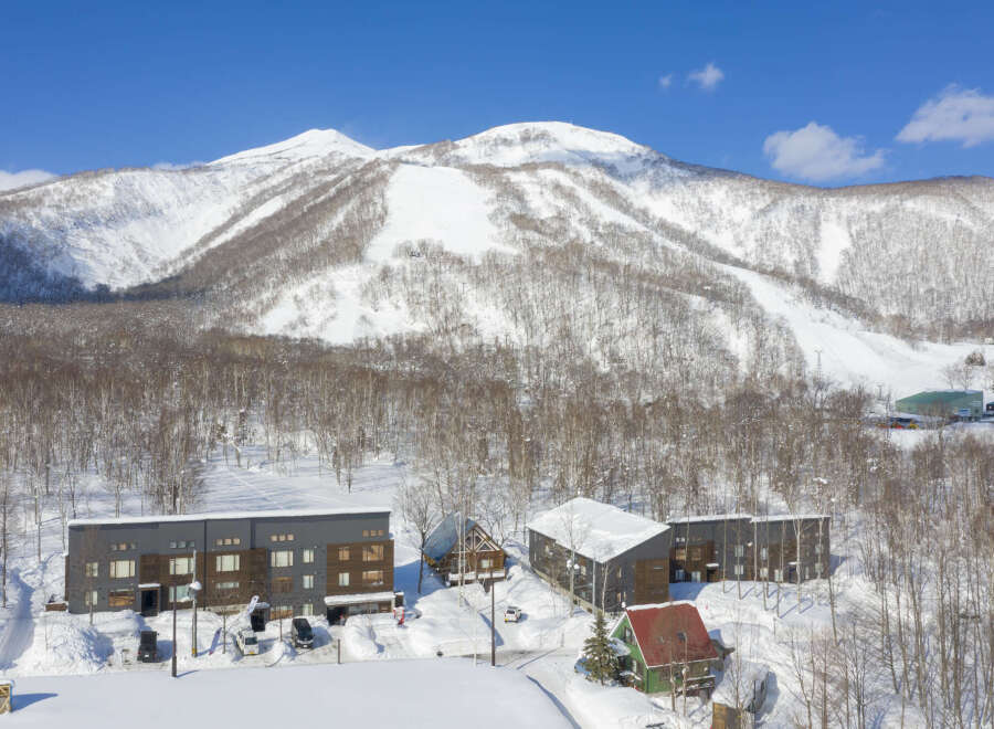Luxury ski-in/ski-out condos offer breathtaking mountain views and easy access to slopes.