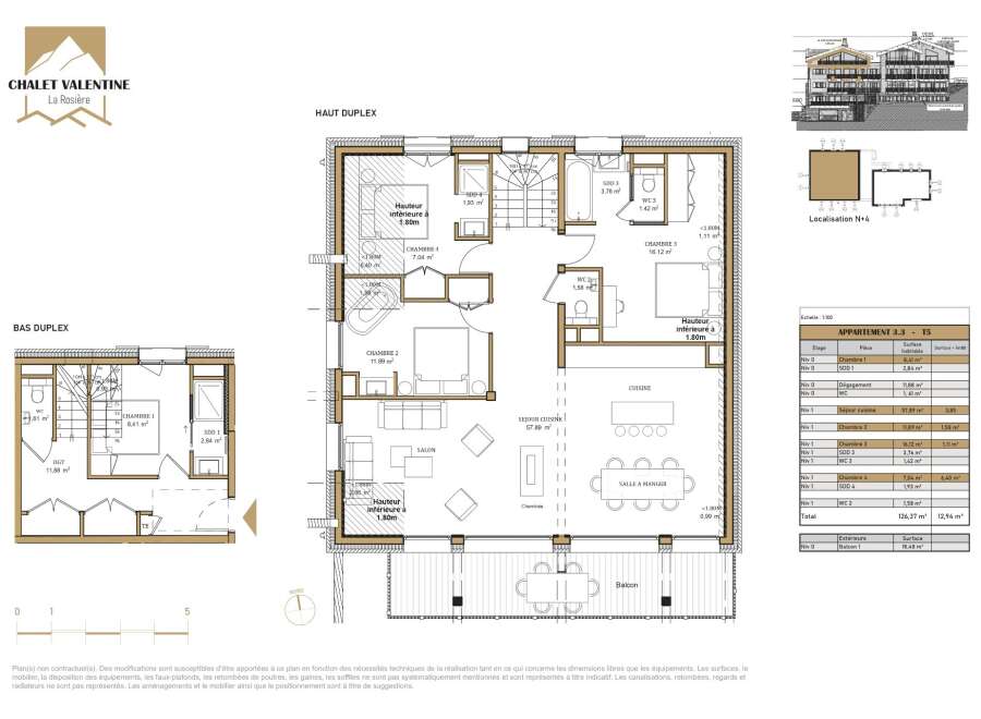 Discover the charm of Chalet Valentine in La Rosière! This stunning apartment features a spacious living area, including a modern kitchen and dining space, perfect for entertaining.