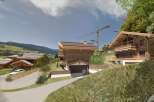 Luxury chalet development nestled in the French Alps, offering breathtaking mountain views.