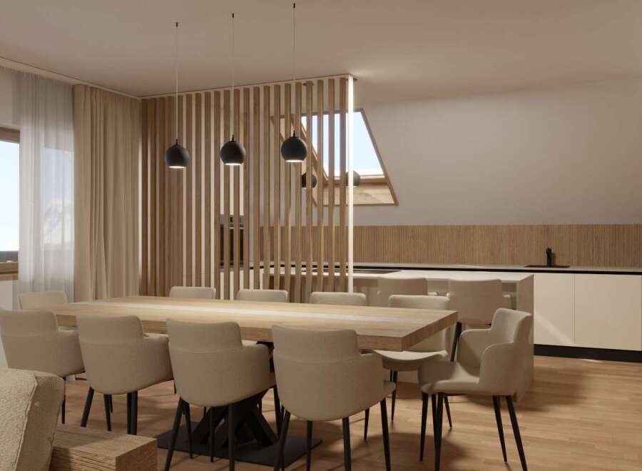 Experience modern elegance in this stunning dining area.