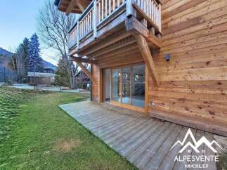 Discover the charm of this stunning wooden chalet, perfectly blending rustic aesthetics with modern comfort.