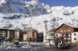 Experience the charm of a snow-covered mountain village.