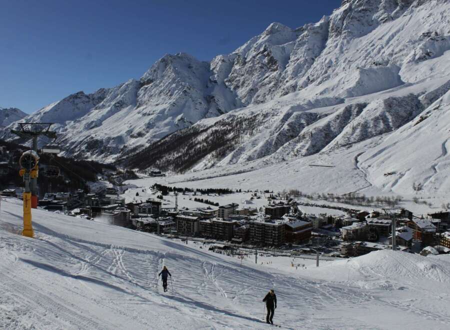Enjoy a winter wonderland experience with breathtaking mountain views.