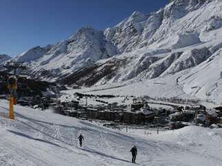 Enjoy a winter wonderland experience with breathtaking mountain views.