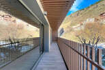 Enjoy breathtaking mountain views from this stunning balcony.