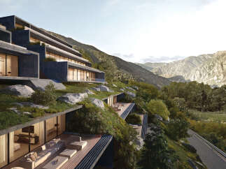 Luxury mountainside home with breathtaking views.