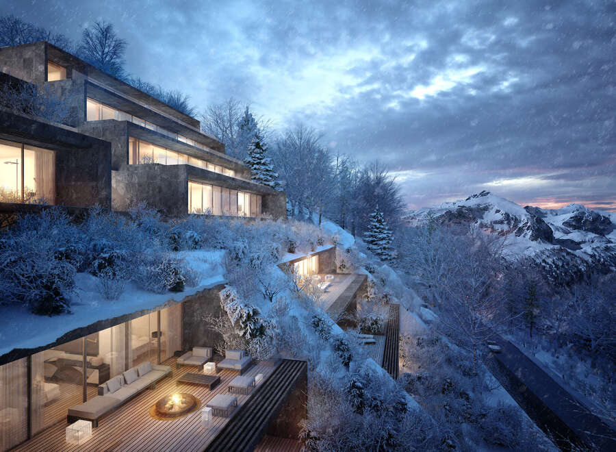 Luxury mountaintop home with breathtaking views.