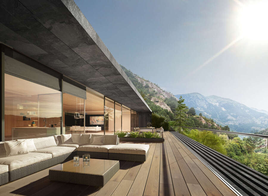 Luxury mountaintop home with breathtaking views.