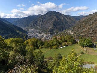 Nestled in the heart of the Pyrenees Mountains, this stunning property offers breathtaking views of Andorra la Vella.