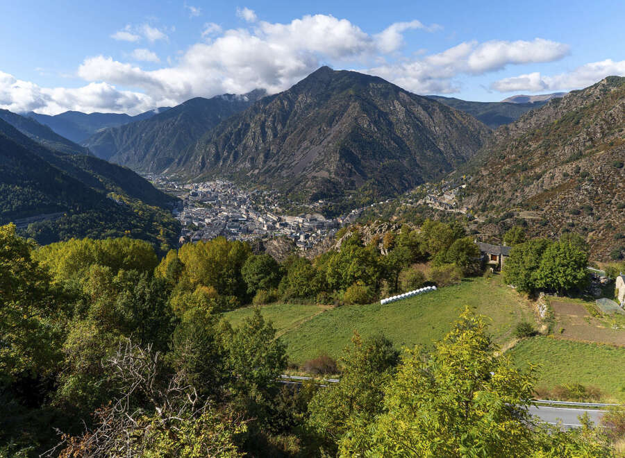 Nestled in the heart of the Pyrenees Mountains, this stunning property offers breathtaking views of Andorra la Vella.