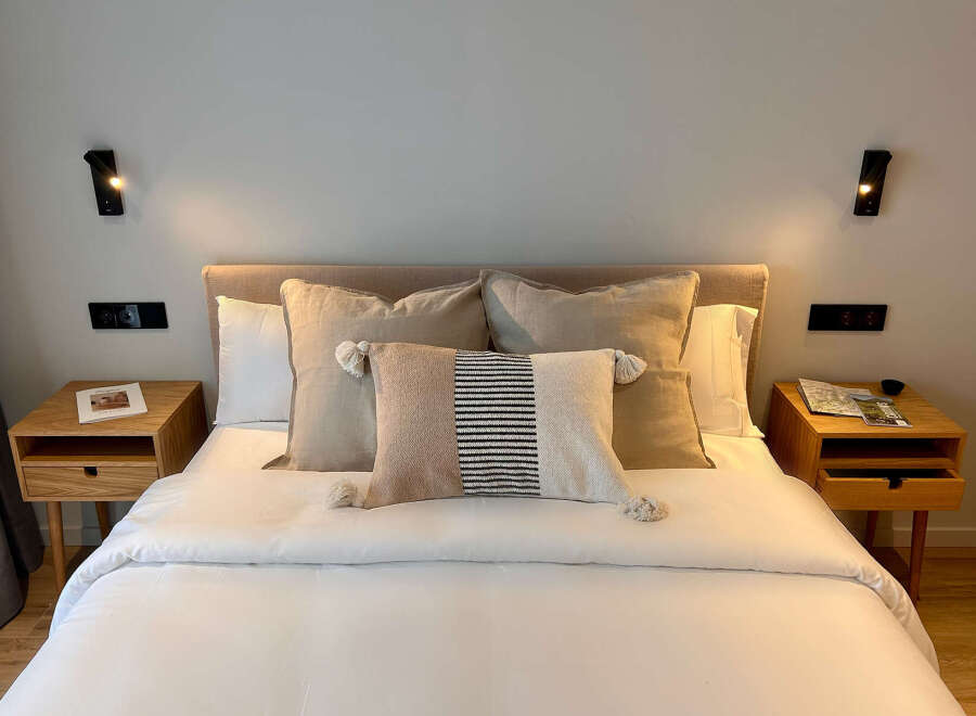 Experience the epitome of comfort and style in this beautifully designed bedroom.