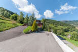 Mountain chalet with stunning views and private driveway.
