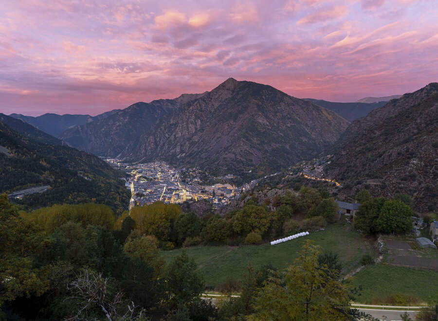 Mountaintop property with breathtaking sunset views.