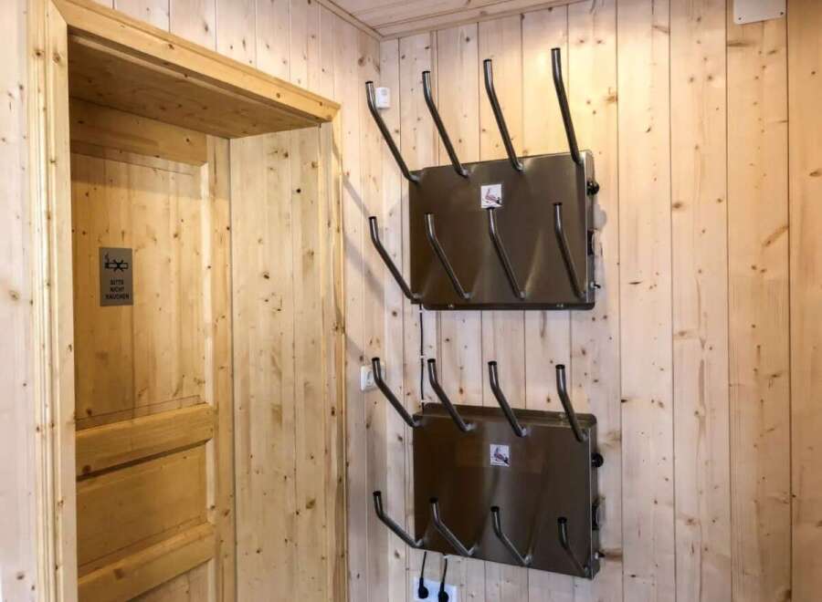 This property features a dedicated boot drying system, perfect for ski enthusiasts or those living in snowy climates.