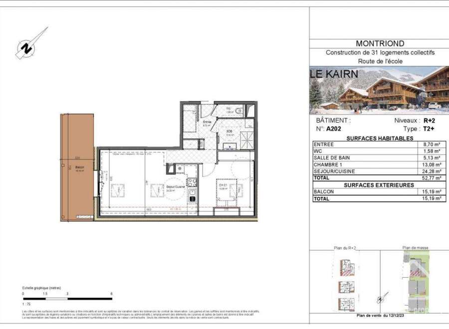 Discover a stunning apartment in Montriond, part of a new construction of 31 collective housing units.