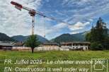 Construction is well underway for this property, with an estimated completion date of July 2025.