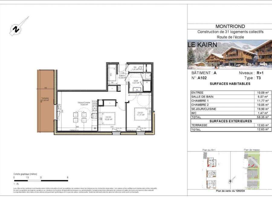 Discover a stunning apartment in Montriond, part of a new construction of 31 collective dwellings.