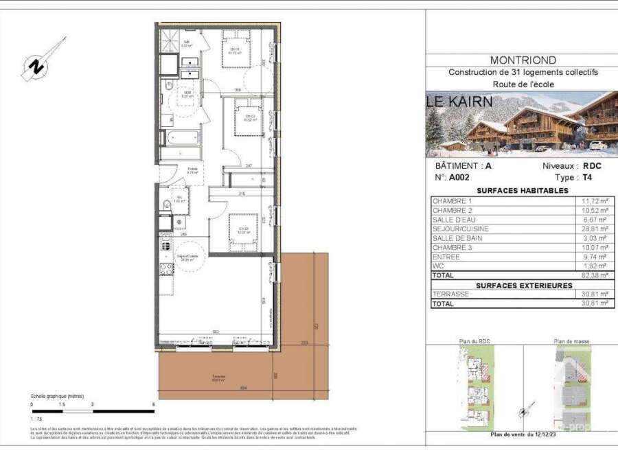 Discover a stunning T4 apartment in Montriond, part of a new construction of 31 collective housing units.