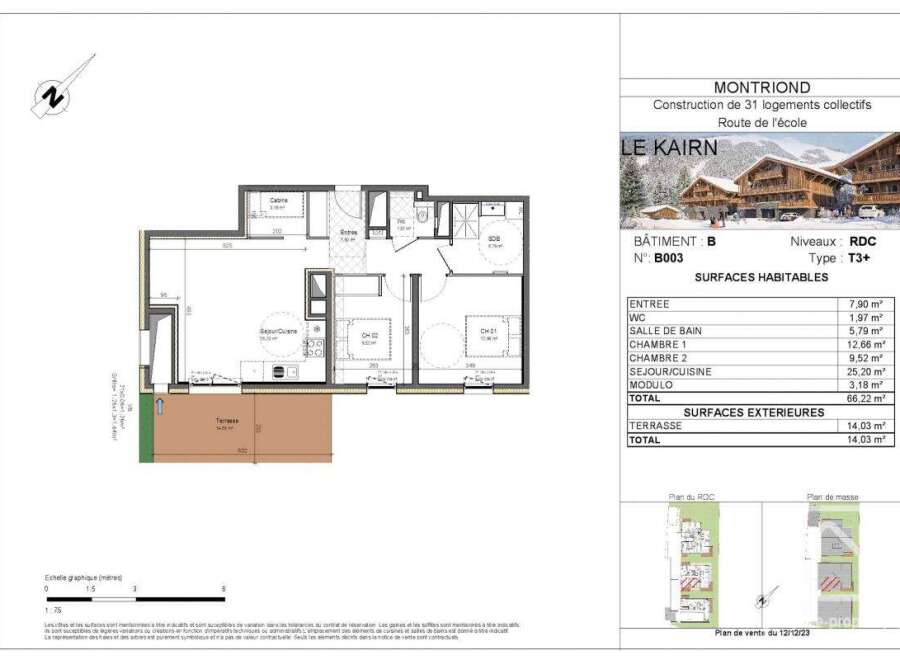 Discover a stunning apartment in Montriond, part of a new construction of 31 collective housing units.