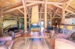 Rustic charm meets modern comfort in this stunning chalet.