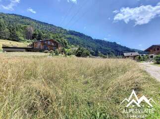 Mountain view building lot in the French Alps.