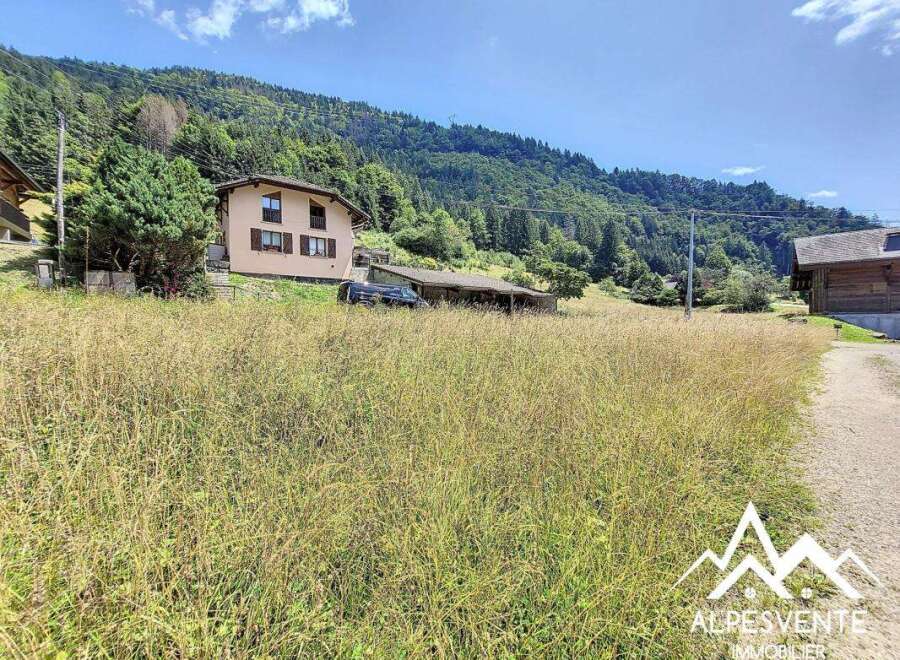 Mountain view building lot in the French Alps.