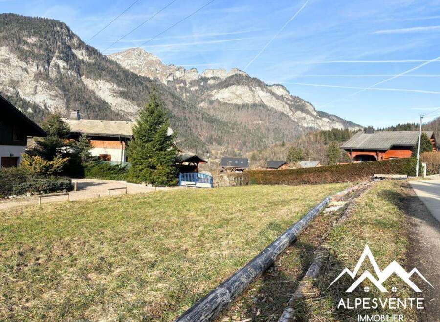 Mountain view building lot in the French Alps.
